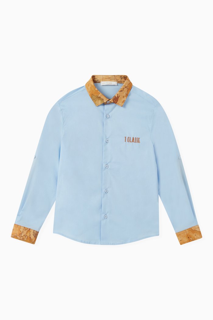

Logo Shirt in Cotton, Blue