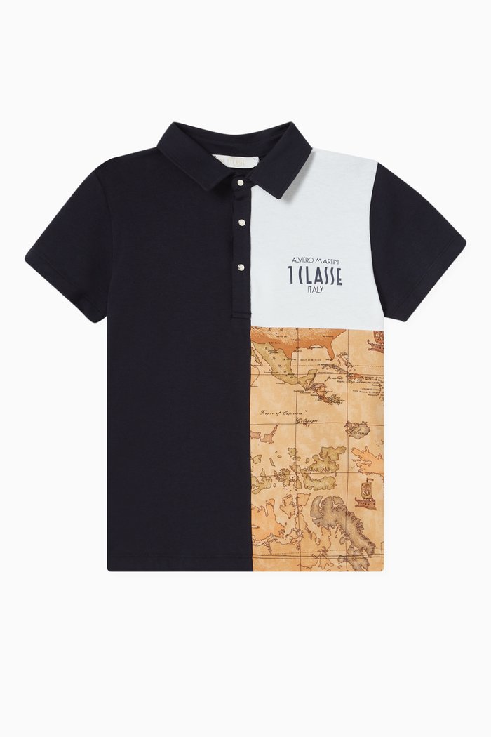

Geo Classic Polo Shirt in Cotton Jersey, Multicolour