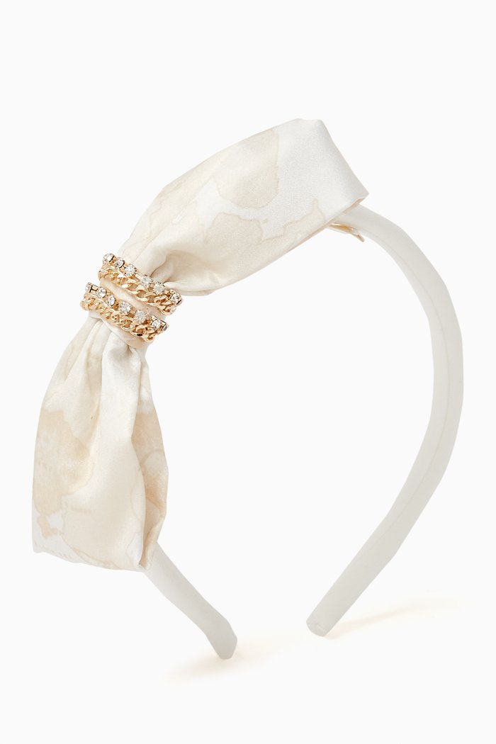 

Embellished-bow Hairband, Neutral