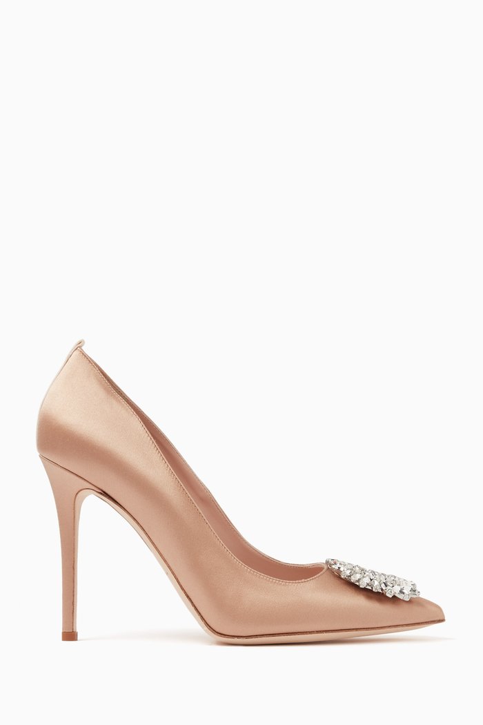 

Zaina 100 Pumps in Satin, Neutral