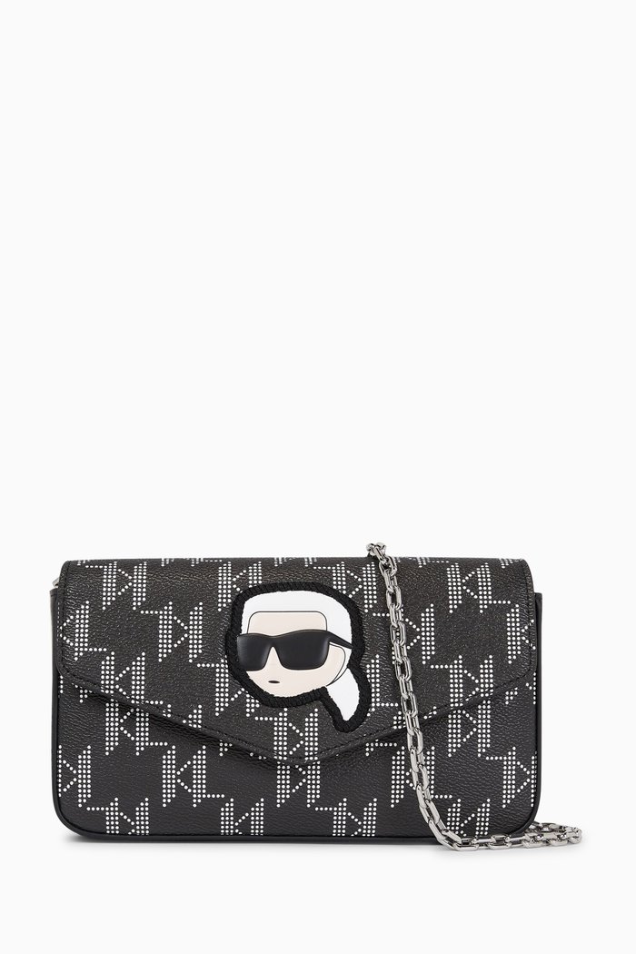 

K/Ikonik Pochette Bag in Faux Leather, Black