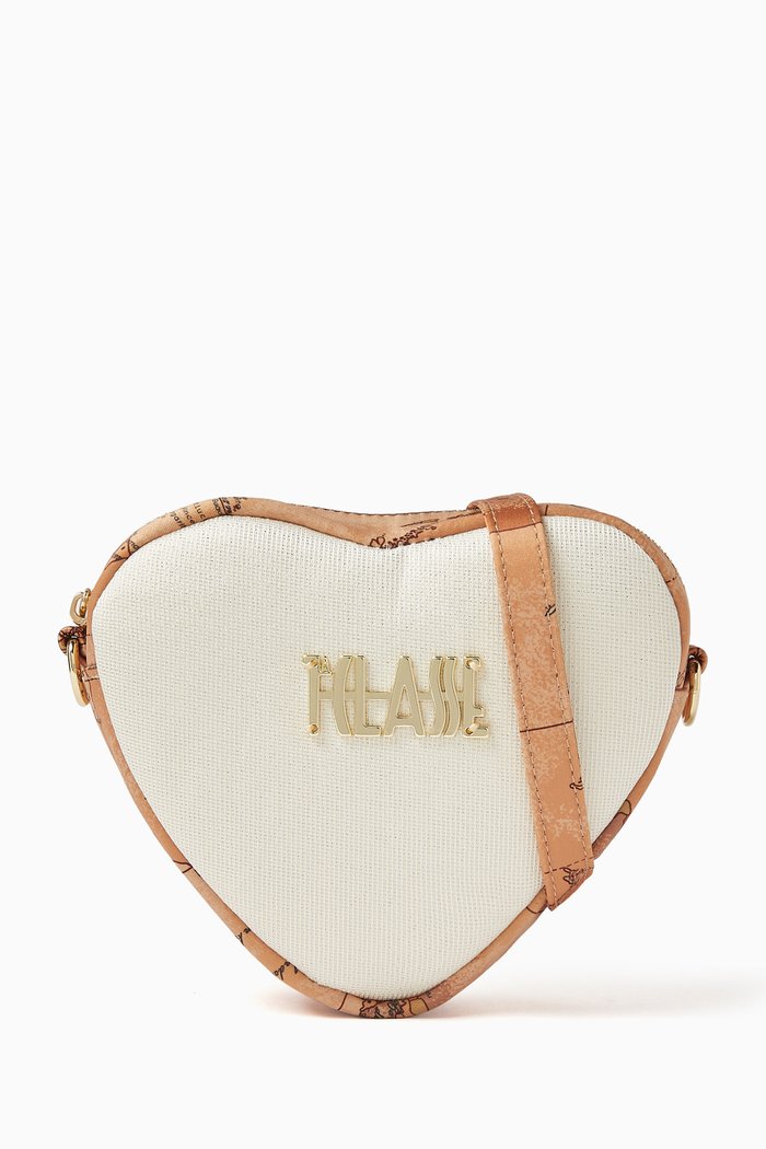 

Logo Heart Bag in Cotton, Gold