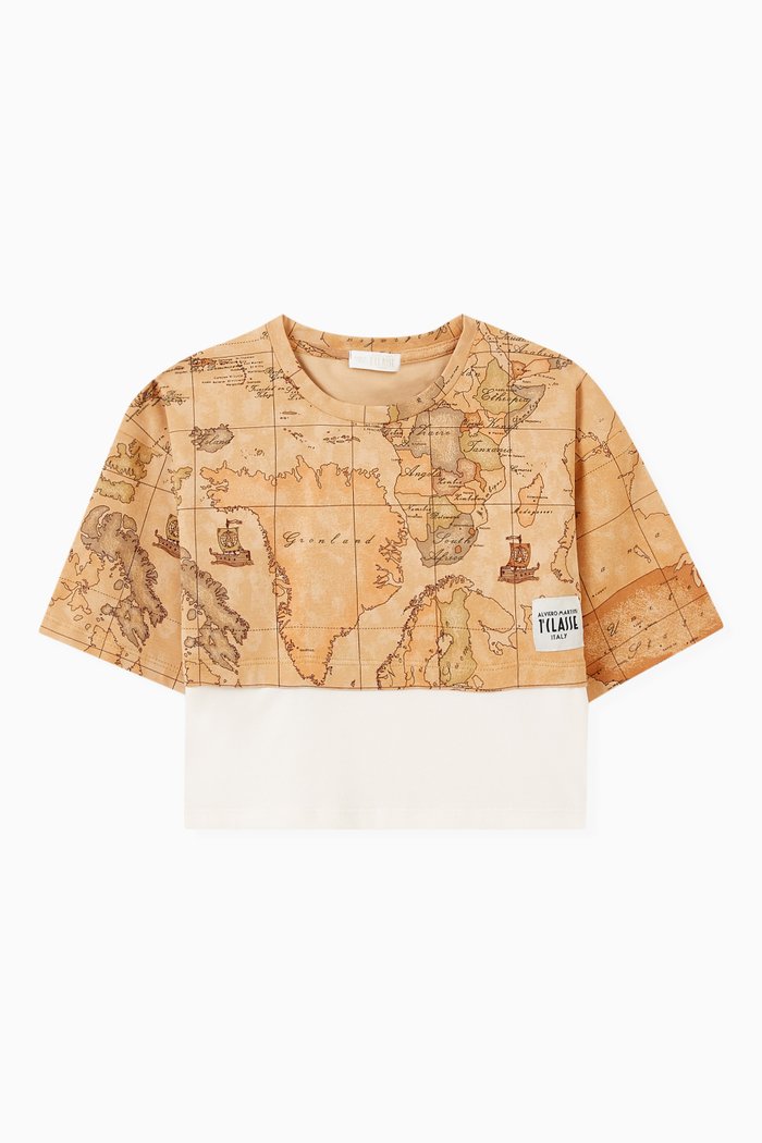 

Short-sleeved T-shirt in Cotton, Orange