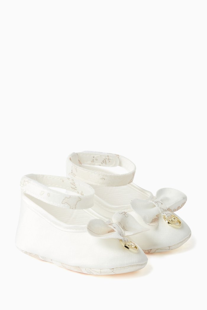

Bow Little Shoes in Fabric, White