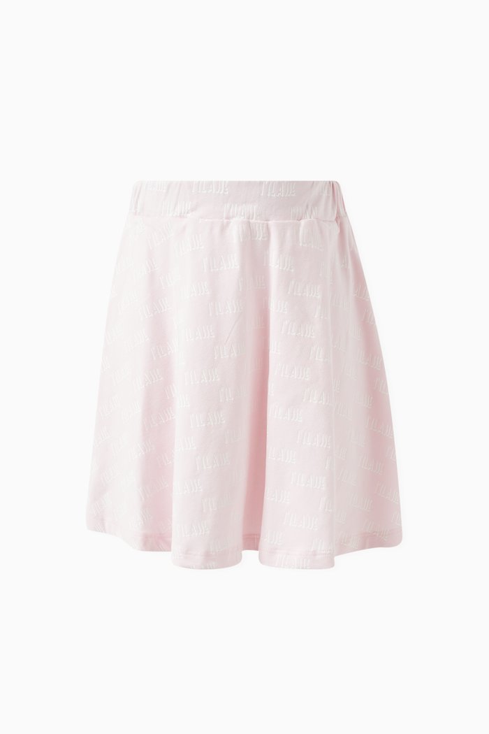 

All-over Print Skirt in Cotton, Pink