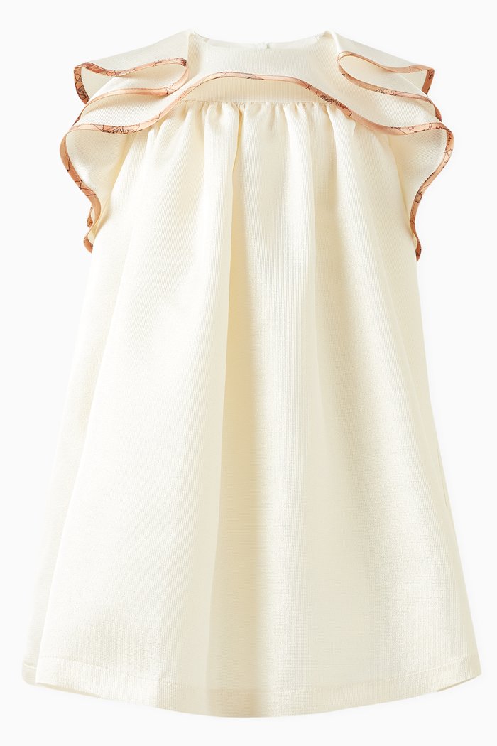 

Glitter Ruffle-trim Dress, Gold