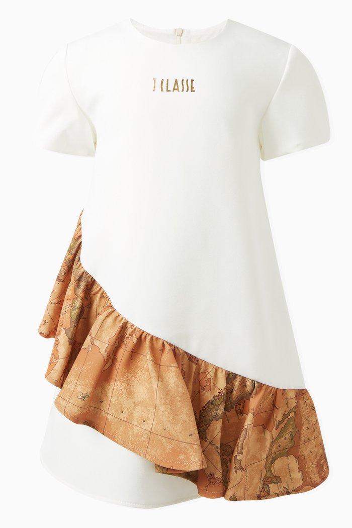 

Ruffles Dress in Cotton, White