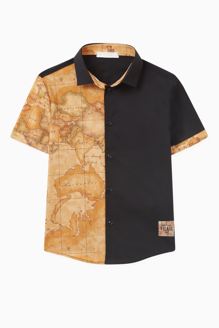 

Half And Half Shirt in Cotton, Multicolour