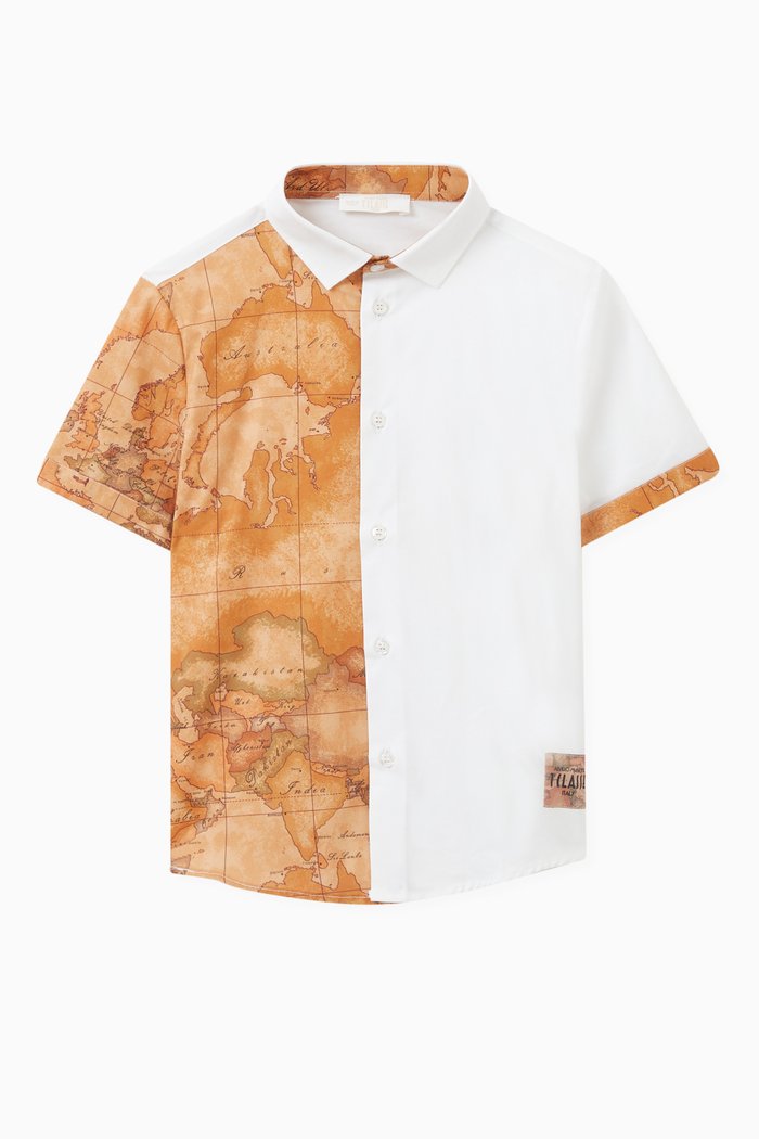 

Half And Half Shirt in Cotton, White
