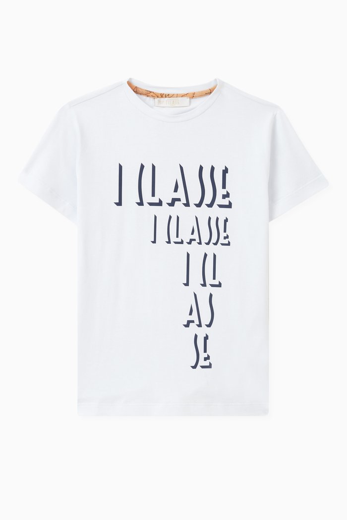 

1a Classe Print T-Shirt in Cotton, White
