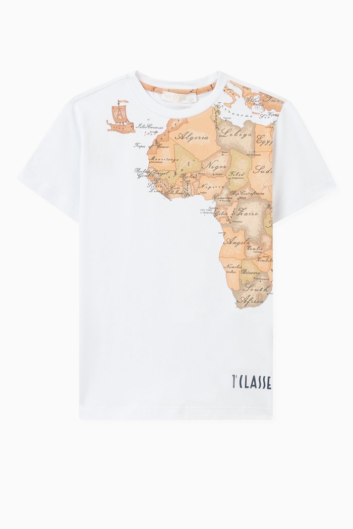 1a Classe Print T-Shirt in Cotton, White