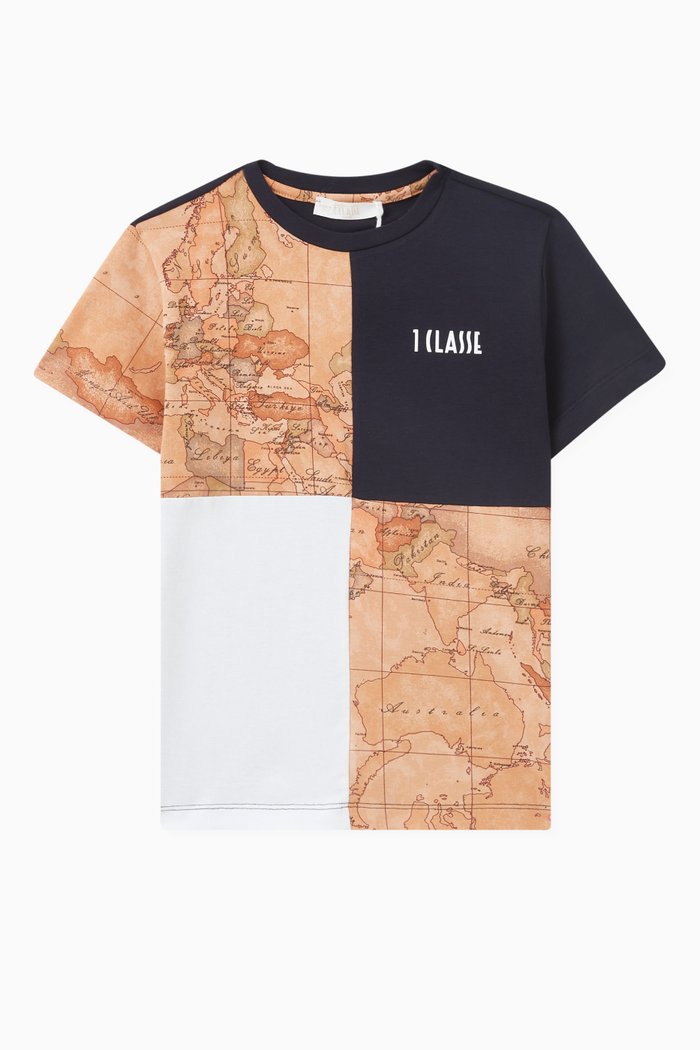 

Colour Block T-Shirt in Cotton, Multicolour