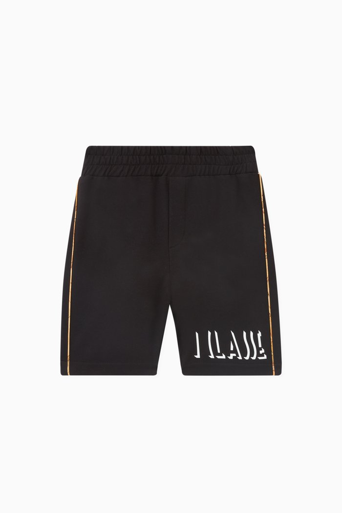 

1a Classe Print Shorts in Fleece, Black