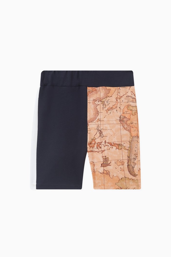 

1a Classe Print Half and Half Shorts in Cotton, Multicolour