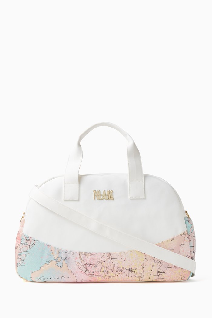 Geo Map Print Changing Bag, Multicolour
