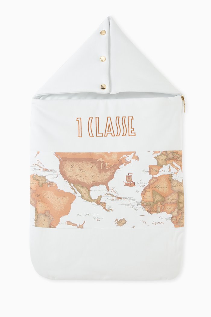 

Geo Classic Embroidered Sleeping Bag in Cotton, White