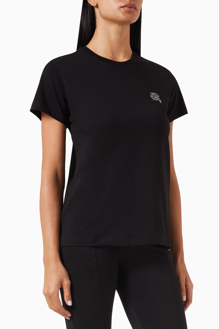 

Ikonik 2 Glitter T-shirt in Organic Cotton, Black