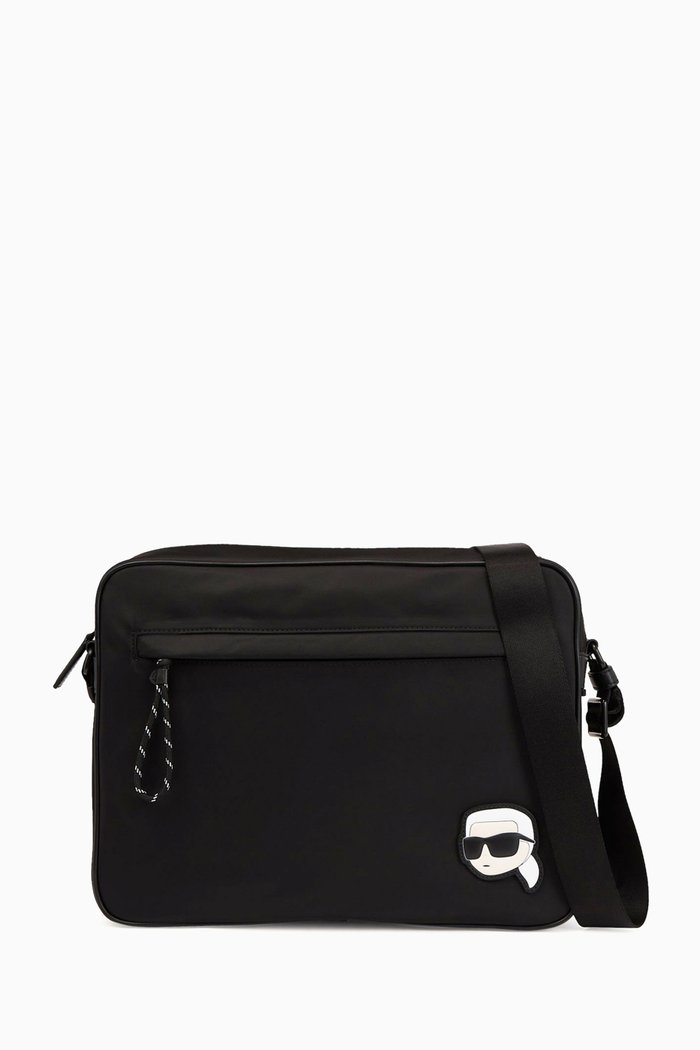 

K/Ikonik Messenger Bag in Nylon, Black