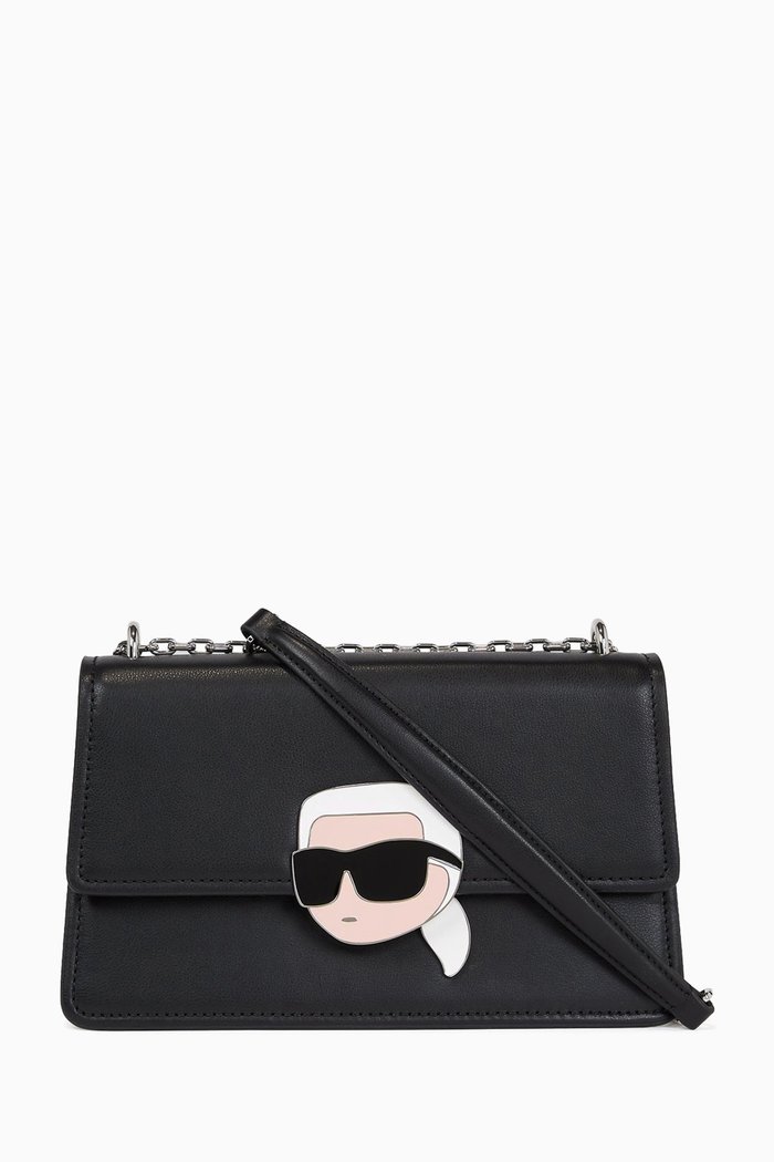 

K/Ikonik Shoulder Bag in Leather, Black