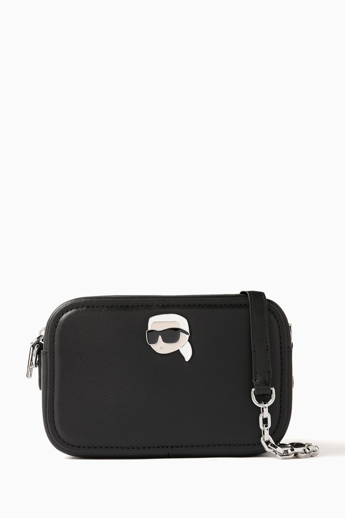 

K/Ikonik Pin Camera Bag in Leather, Black