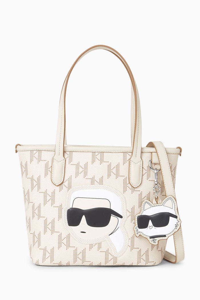 

Small K/Ikonik Tote Bag, White