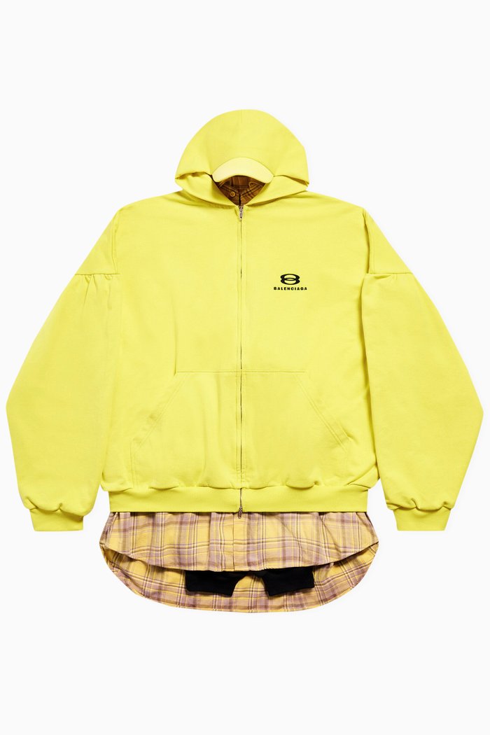 

Unisex Unity Sports Icon Layered Oversized Hoodie, Yellow