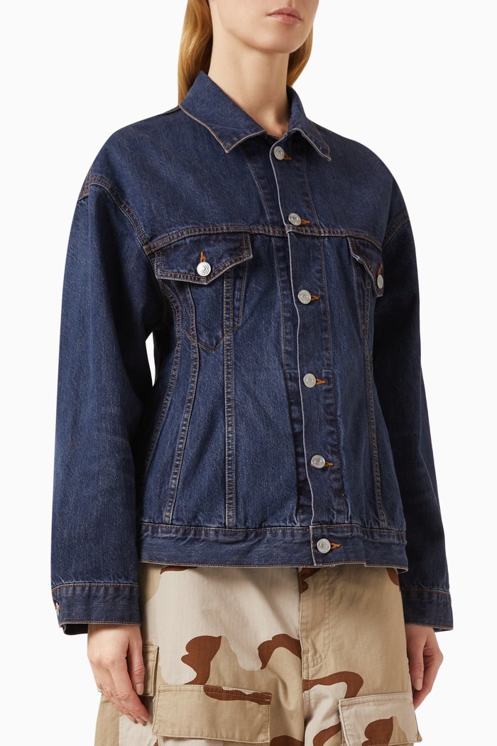 

Hourglass Jacket in Japanese Denim, Blue