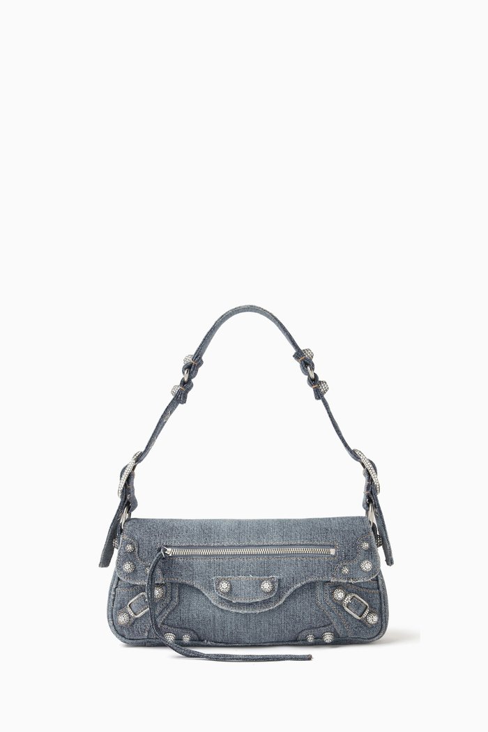 

Small Le Cagole Sling Bag in Denim, Blue