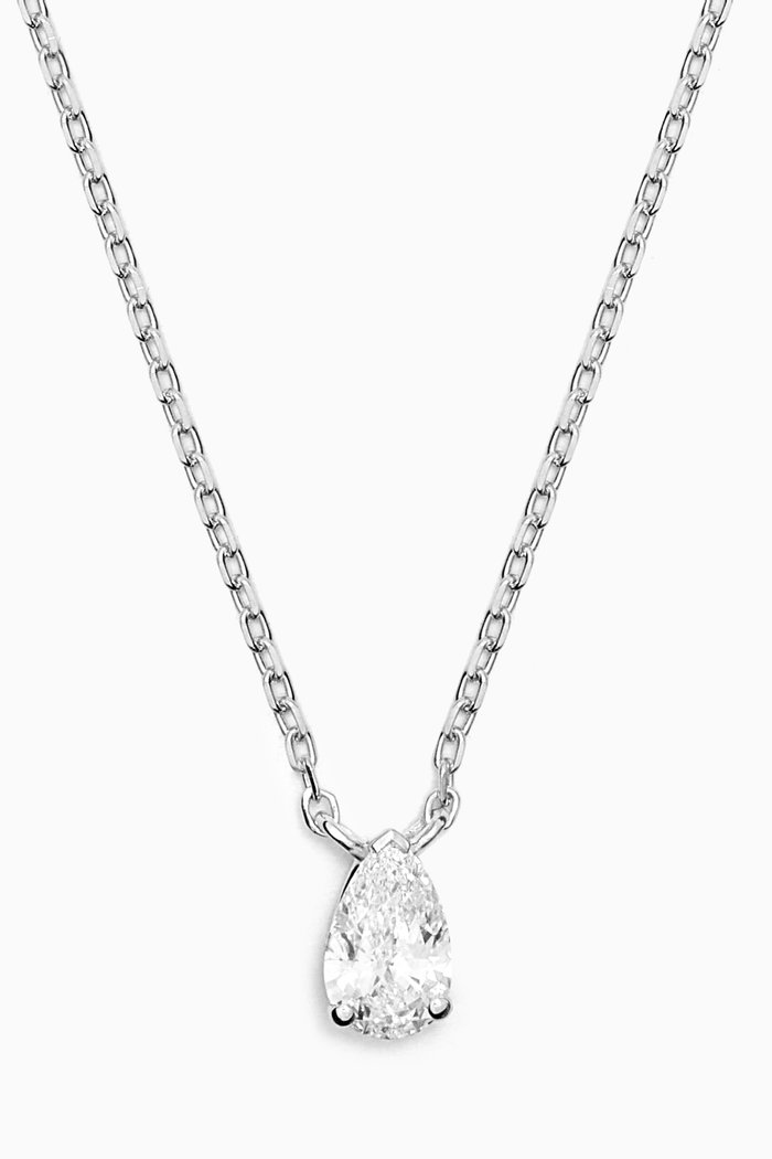 

Pear Diamond Pendant Necklace in 18kt White Gold