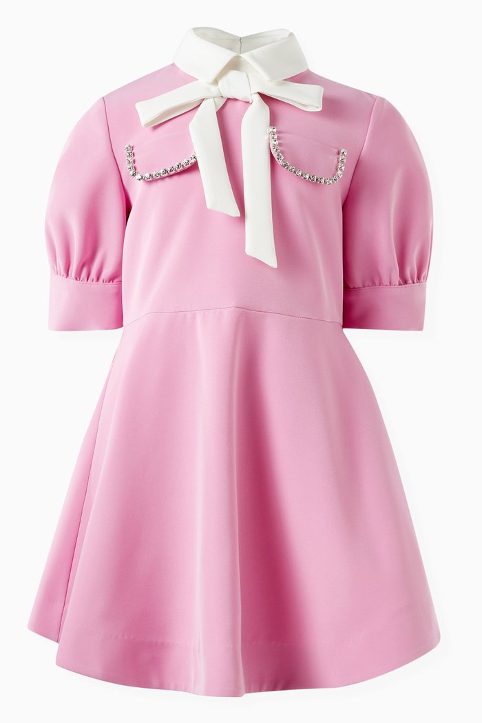 

Jewel-embellished Dress in Crepe, Pink