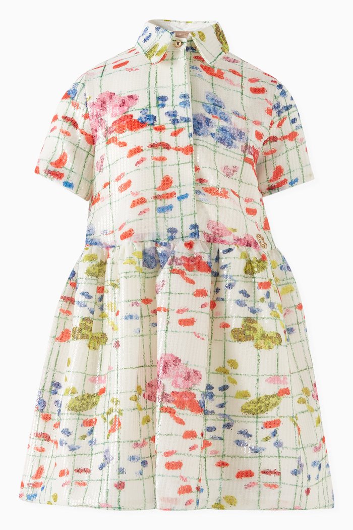 

Printed Sequin-embellished Dress, Multicolour