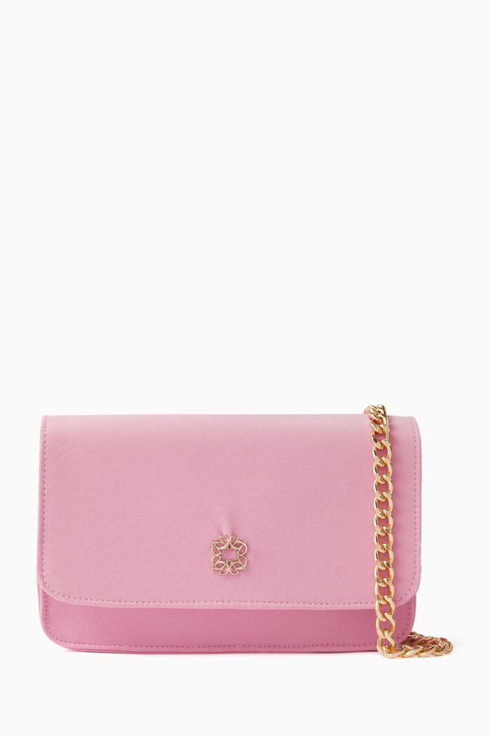 

Logo-embellished Cross-body Bag, Pink