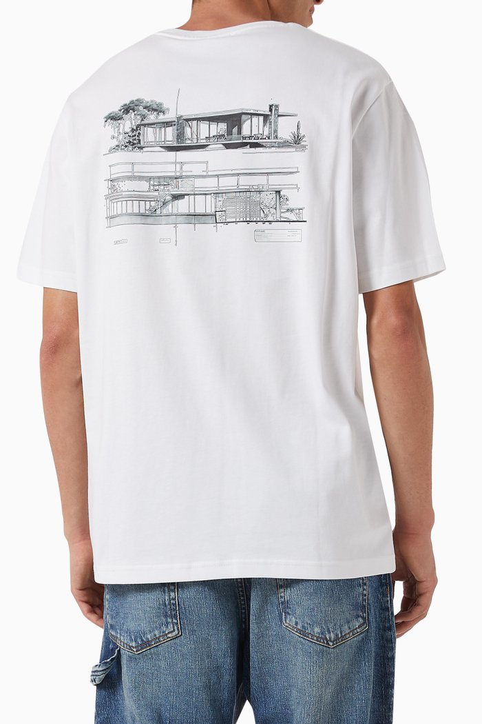 

Cursive Logo-print Crop T-shirt in Cotton-jersey, White