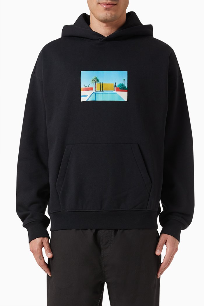 

Oliver Hoodie in Cotton-fleece, Black