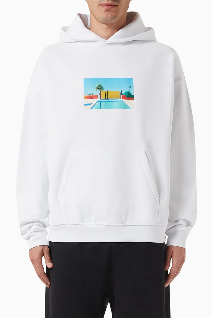 

Oliver Hoodie in Cotton-fleece, White