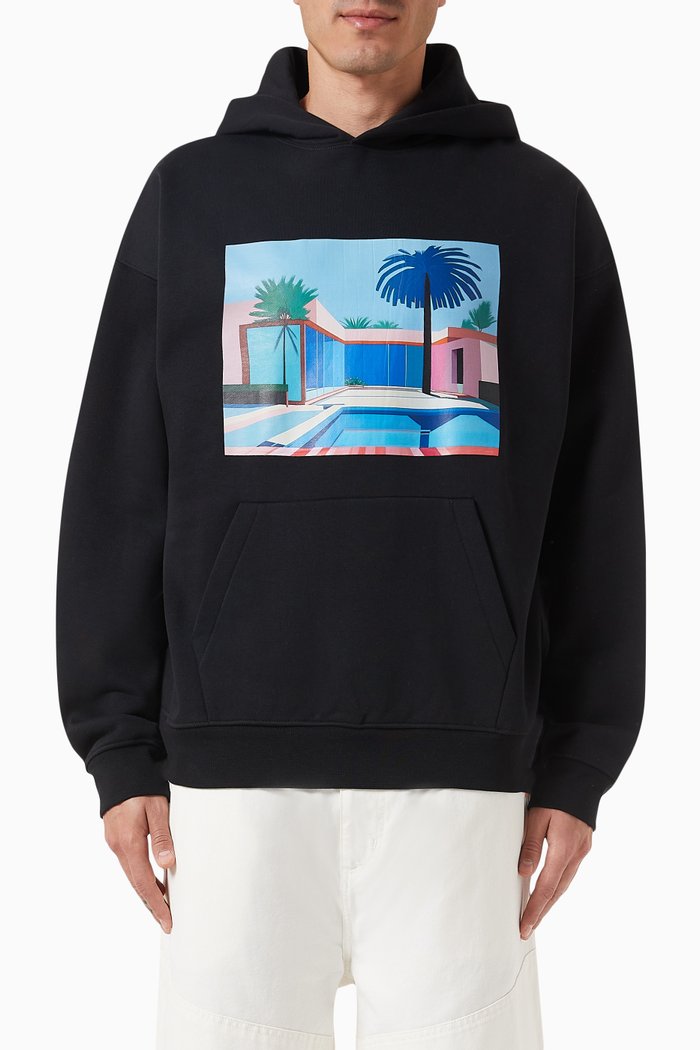 

Oliver Hoodie in Cotton-fleece, Black