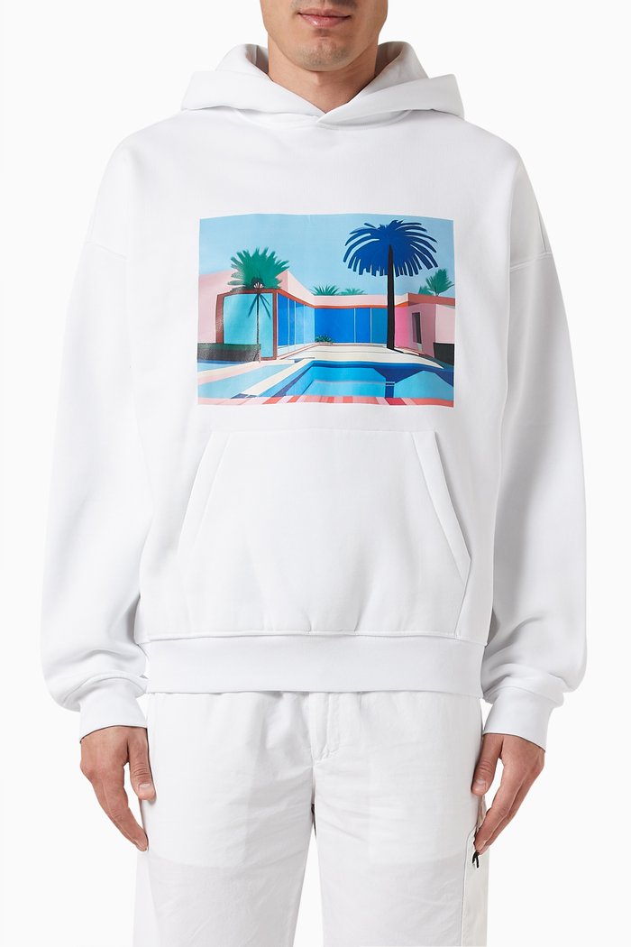 

Oliver Hoodie in Cotton-fleece, White