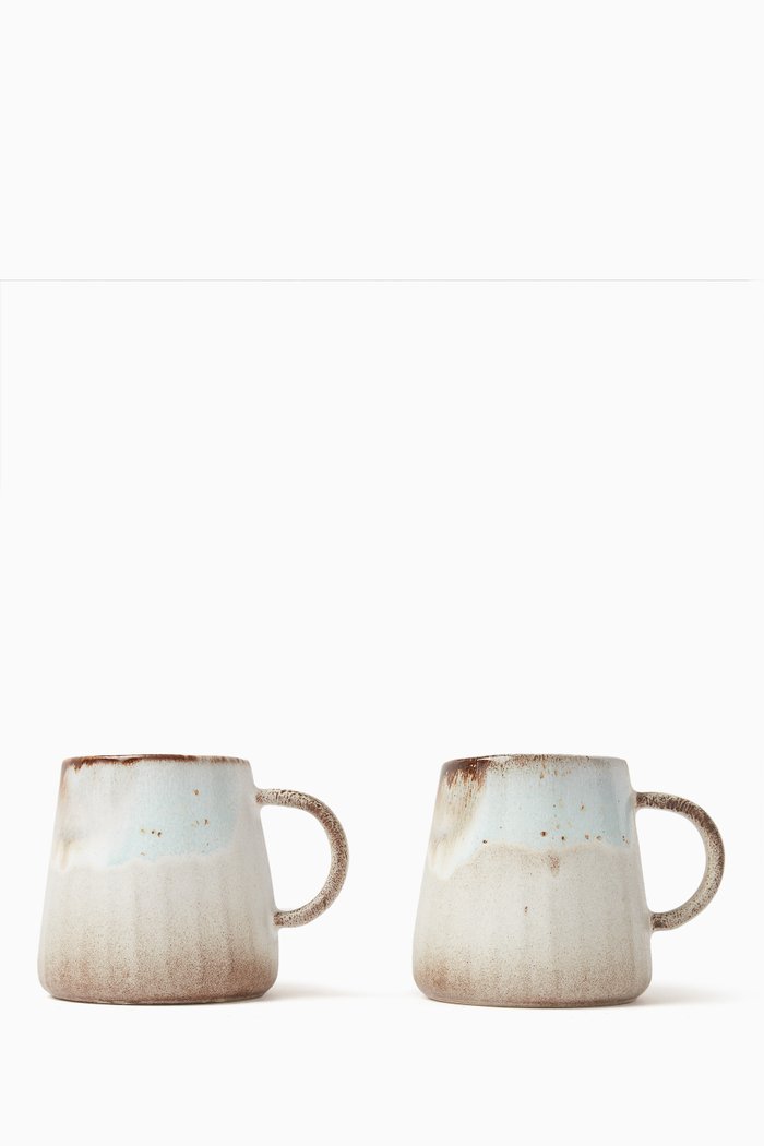 

Gobi Mug in Porcelain, Set of 2, Blue