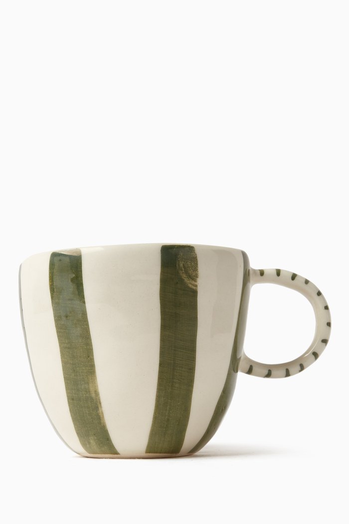 

Stripe Mug in Porcelain, Green