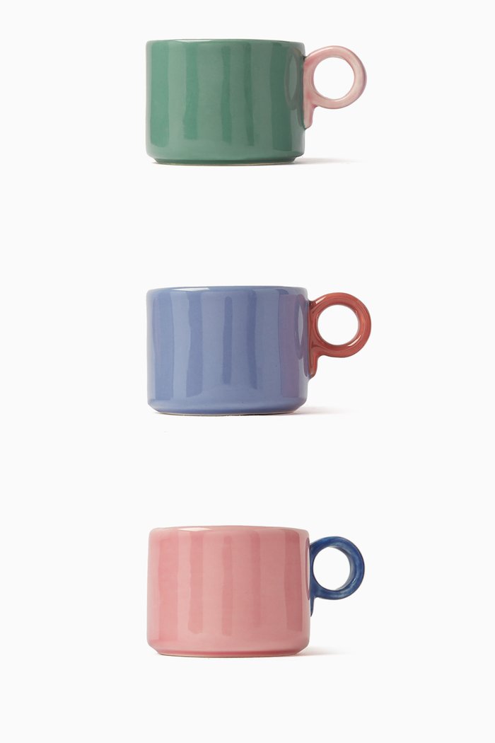 

Candy Mug in Stoneware, Set of 3, Multicolour