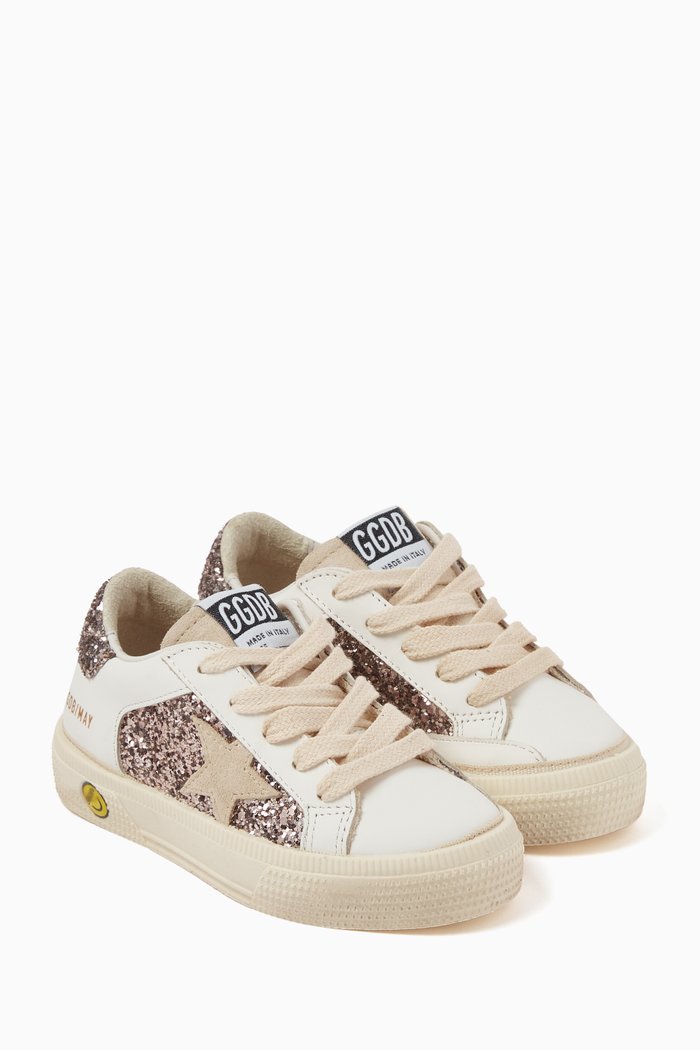 

Ballstar Sneakers in Glitter & Leather, White