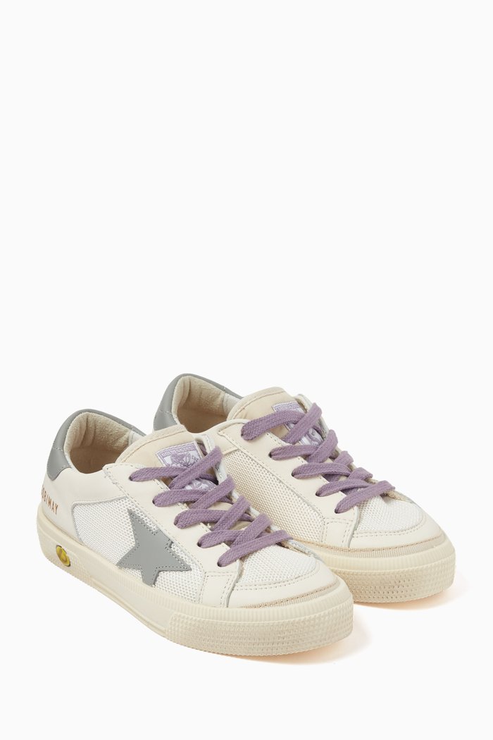 

May Sneakers in Mesh & Leather, White