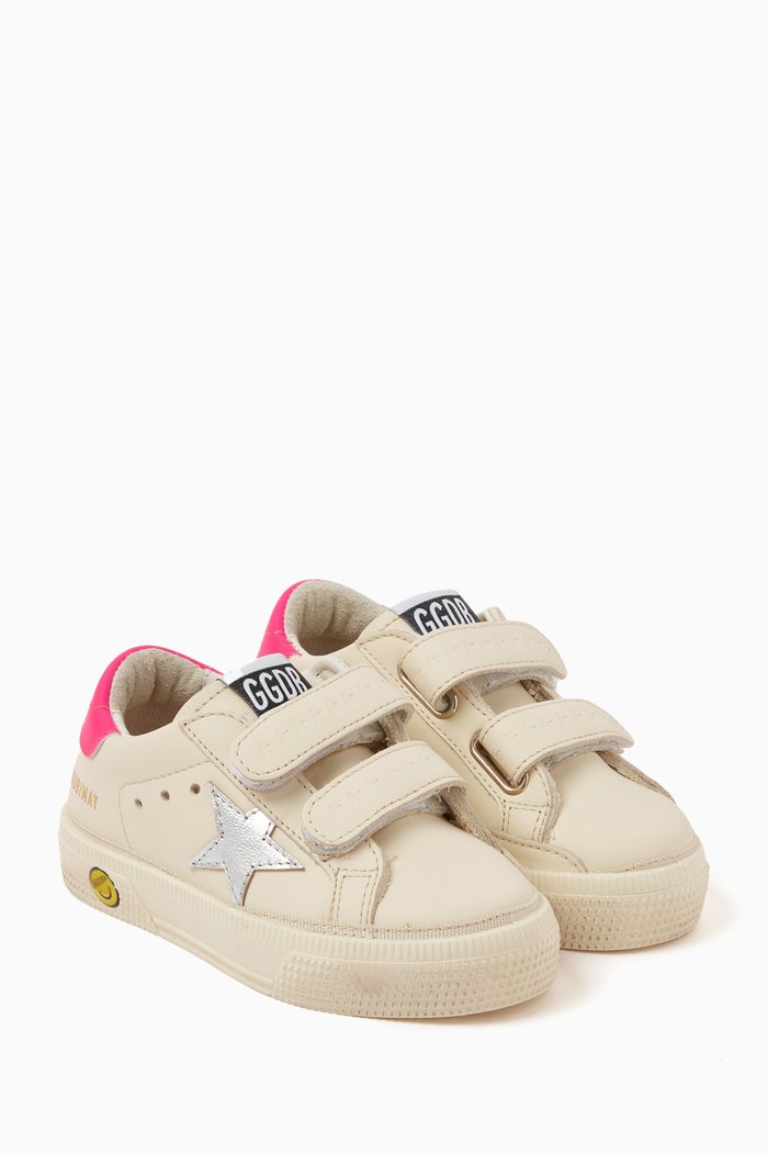 

May School Sneakers in Leather, Neutral