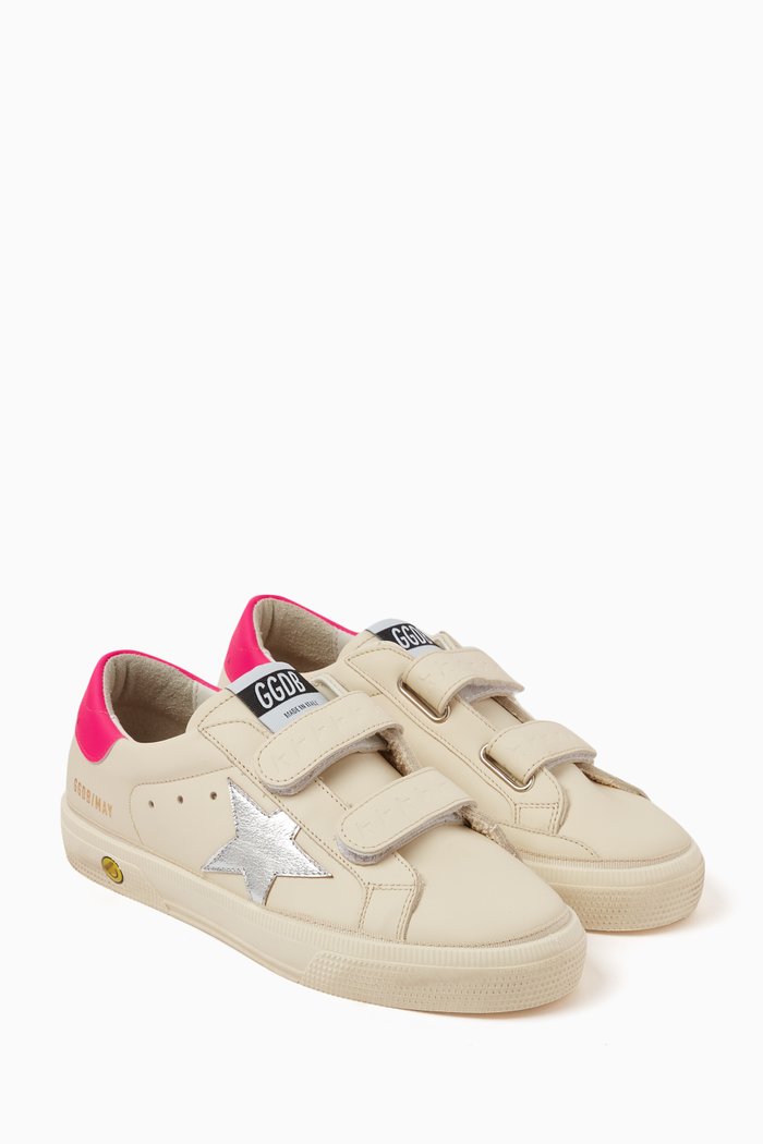 

May School Sneakers in Leather, Neutral