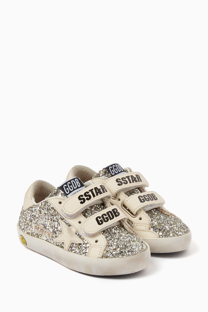 

Old School Sneakers in Glitter, Silver