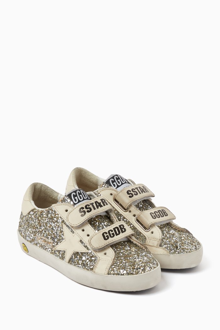 

Old School Sneakers in Glitter, Silver