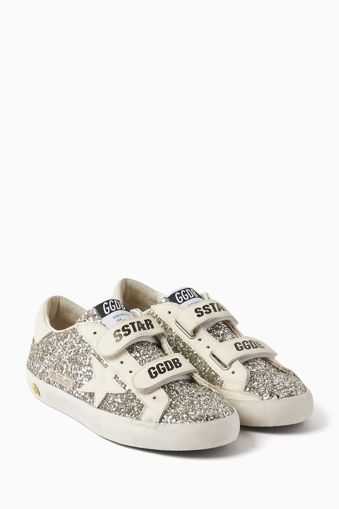 

Old School Sneakers in Glitter, Silver