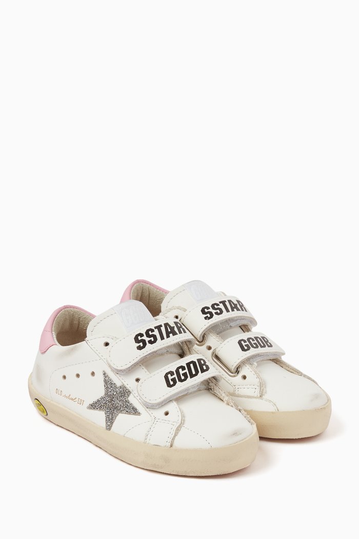 

Old School Sneakers in Leather, White