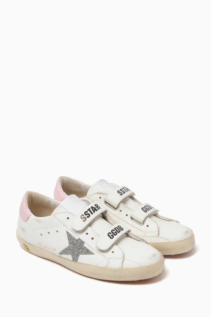 

Old School Sneakers in Leather, White
