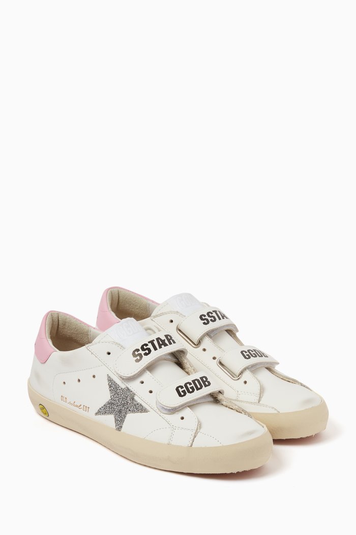 

Old School Sneakers in Leather, White